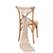 5 Pack | Nude Beige Gauze Cheesecloth Boho Chair Sashes - 16inch x 88inch