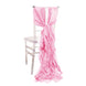 5 Pack Pink Curly Willow Chiffon Satin Chair Sashes