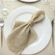 5 Pack | Natural Boho Chic Rustic Faux Burlap Cloth Dinner Napkins - 19inch