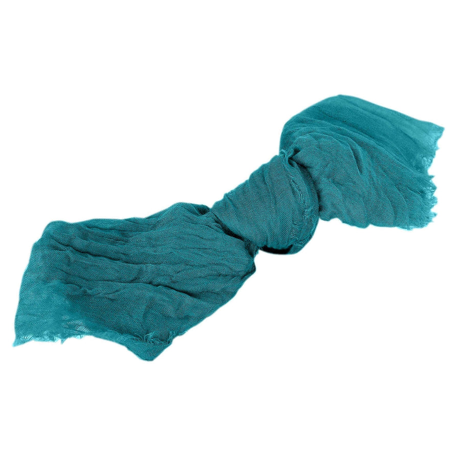 5 Pack | Peacock Teal Gauze Cheesecloth Boho Dinner Napkins | 24x19inches