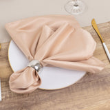 5 Pack Nude Lamour Satin Napkins - 20x20inch