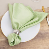 5 Pack Sage Green Lamour Satin Napkins - 20x20inch