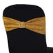 5 Pack | Gold Metallic Shimmer Tinsel Spandex Chair Sashes