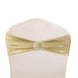 5 pack Metallic Champagne Spandex Chair Sashes With Attached Round Diamond Buckles