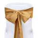 5 PCS | 6x108inch Gold Polyester Chair Sash