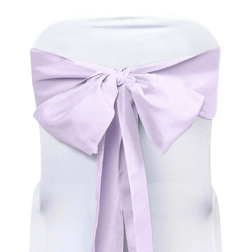 5 Pack Polyester Chair Sashes Lavender Lilac 6"x108"