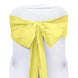 5 PCS | 6" x 108" Yellow Polyester Chair Sash