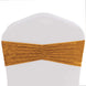 5 Pack Gold Premium Crushed Velvet Ruffle Chair Sash Bands, Decorative Wedding Chair Sashes