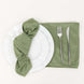 5 Pack Dusty Sage Green Premium Scuba Cloth Napkins, Wrinkle-Free Reusable Dinner Napkins 20x20inch