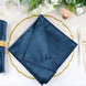 5 Pack | Navy Blue Premium Sheen Finish Velvet Cloth Dinner Napkins