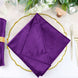 5 Pack | Purple Premium Sheen Finish Velvet Cloth Dinner Napkins | 20inch x 20inch