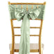 5 pack - 6inch x 106inch Sage Green Satin Chair Sashes