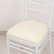 5 Pack Ivory Stretch Chiavari Chair Cushion Covers, Spandex Fitted Dining Chair Seat Pad