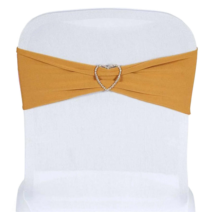 5pc x Chair Sash Spandex - Gold