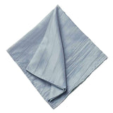 5 Pack | Dusty Blue Accordion Crinkle Taffeta Dinner Napkins | 20x20Inch