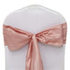 5 Pack Taffeta 6"x106" Chair Sashes Dusty Rose Accordion Crinkle Texture - Stylish Decor for Weddings & Gatherings