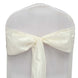 5 Pack | 6inchesx106inches Accordion Crinkle Taffeta Chair Sashes - Ivory