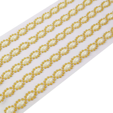 5 Strips Stick on Rhinestone Gems Oval Self Adhesive Diamond Rhinestone Stickers Gold