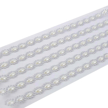 5 Strips Stick on Rhinestone Gems Oval Self Adhesive Diamond Rhinestone Stickers Silver