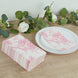 50 Pack White Pink 2-Ply Paper Party Napkins in French Toile Floral Pattern