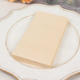 50 Pack 2 Ply Soft Beige Disposable Party Napkins, Wedding Reception Dinner Paper Napkins