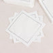 50-Pack Cotton Cocktail Napkins White 4.5"x4.5" - Disposable Napkins for Luxury Party