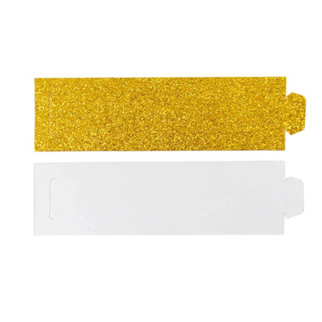 50-Pack Paper Napkin Rings Gold Glitter - Stylish Disposable Napkin Holders 1.5"