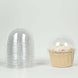 50 Pack Clear Disposable Dome Lids For Baking Cake Cups, 3inch Plastic Cupcake Liner Lids