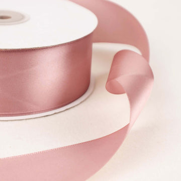 50 Yards 1.5" Dusty Rose Single Face Decorative Satin Ribbon