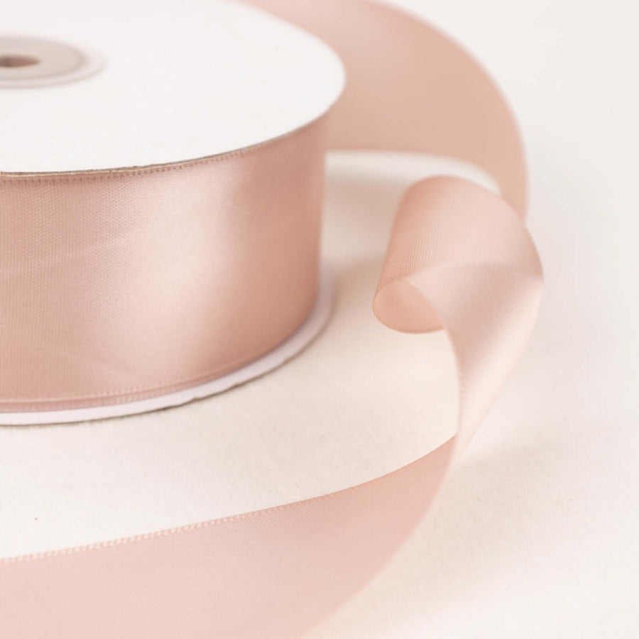 50 Yards 1.5inch Nude Single Face Decorative Satin Ribbon