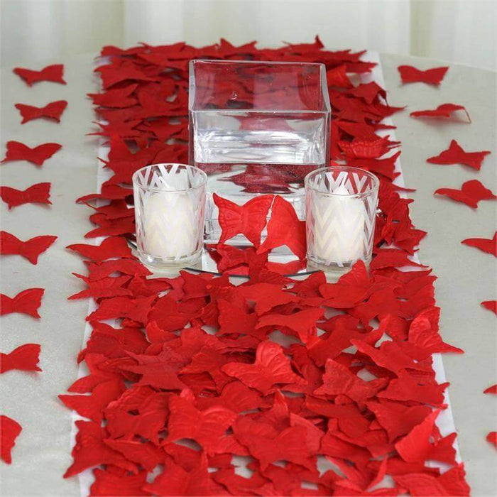 500 Pack | Red Silk Butterfly Confetti Party Table Scatters