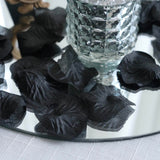 500 Pack Black Silk Rose Petals Table Confetti or Floor Scatters