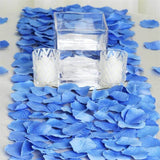 500 Pack | Royal Blue Silk Rose Petals Table Confetti or Floor Scatters