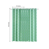 White/Mint Lattice Print Thermal Blackout Curtains With Chrome Grommet Window Treatment Panels