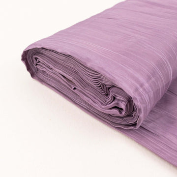 54"x10 Yards Violet Amethyst Accordion Crinkle Taffeta Fabric Bolt