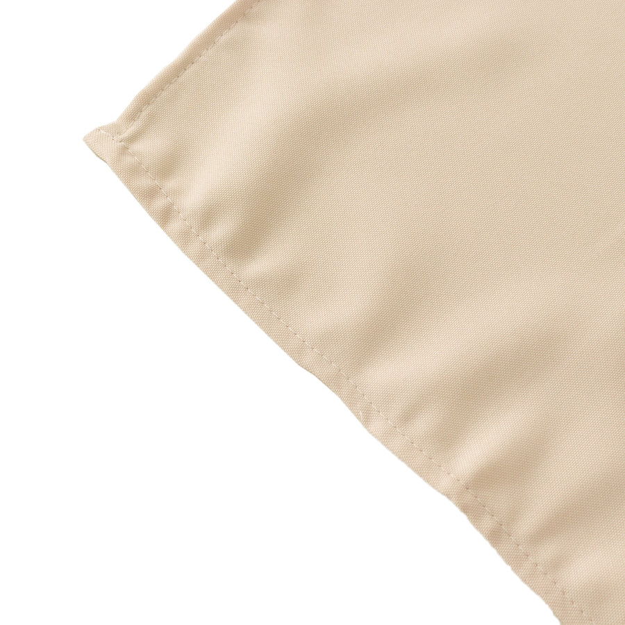 54inch Beige 200 GSM Seamless Premium Polyester Square Table Overlay
