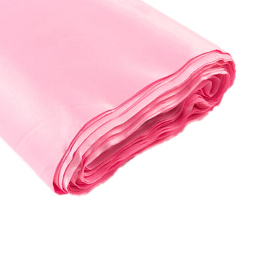 54"x10 Yards Pink Lamour Satin Fabric Bolt, Heavy Matte Satin Fabric By The Yard