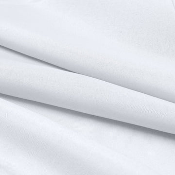 54"x10 Yards Premium Polyester White Fabric Bolt, DIY Craft Fabric Roll for Upholstery, Curtains, and Event Decor