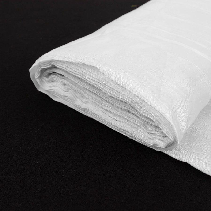 54inch x 10 Yards White Accordion Crinkle Taffeta Fabric Bolt