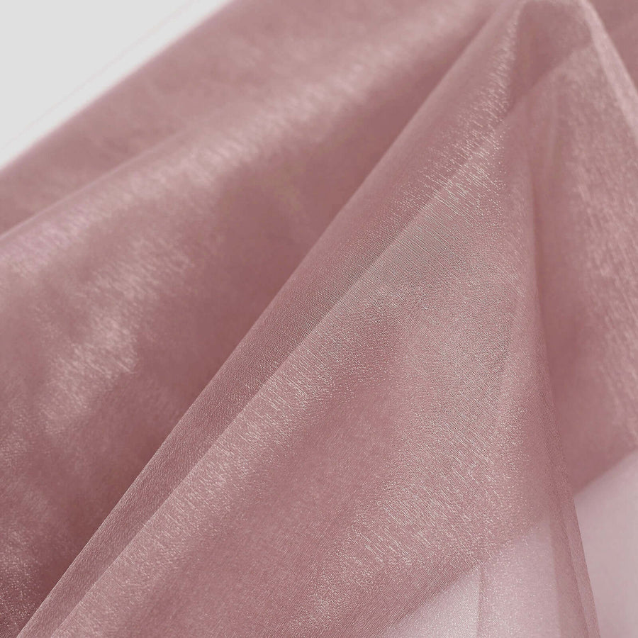 54inch x 10yard | Dusty Rose Solid Sheer Chiffon Fabric Bolt, DIY Voile Drapery Fabric