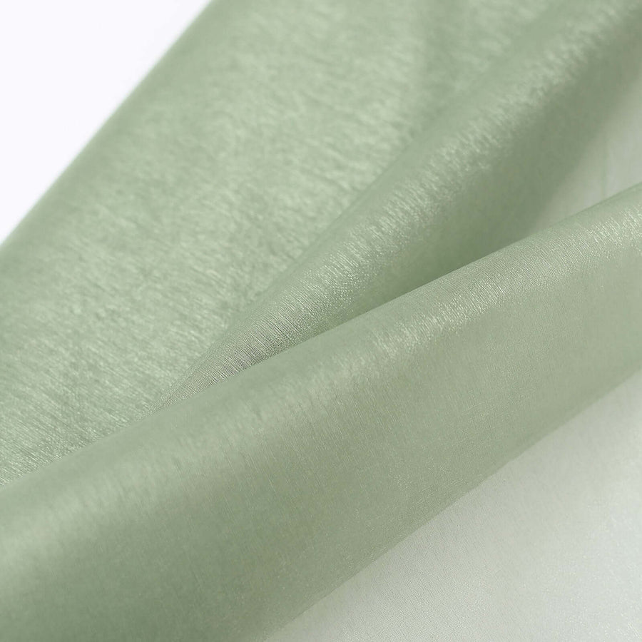 54inch x 10yard | Sage Green Solid Sheer Chiffon Fabric Bolt, DIY Voile Drapery Fabric