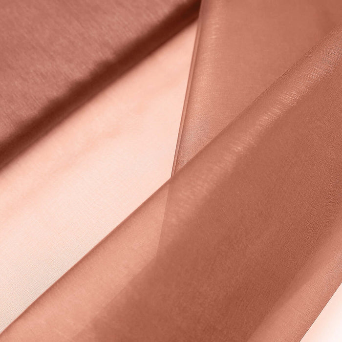 54inchx10yd Terracotta (Rust) Solid Sheer Chiffon Fabric Bolt, DIY Voile Drapery Fabric