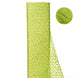 54inch x 15 Yards Sheer Fabric Tulle Bolt For Decoration & Craft - Apple Green Glitter Polka Dot