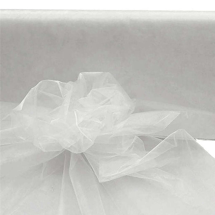 54" x 40 Yards White Sheer Organza Fabric Bolt