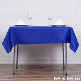 54"x54" Royal Blue Square Polyester Table Overlay