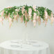 Blush Artificial Silk Wisteria Vine Round Hanging Canopy, Draping Garland Flower