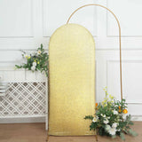 5ft Shimmer Tinsel Spandex Chiara Backdrop Stand Cover For Fitted Round Top Wedding Arch