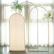 5ft Matte Beige Spandex Fitted Chiara Backdrop Stand Cover For Round Top Wedding Arch