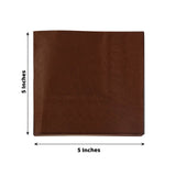 50-Pack Paper Beverage Napkins Cinnamon Brown - 2 Ply Disposable Soft 18GSM Cocktail