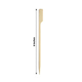 100 Pack | 6inch Eco Friendly Paddle Shaped Bamboo Skewers Cocktail Picks